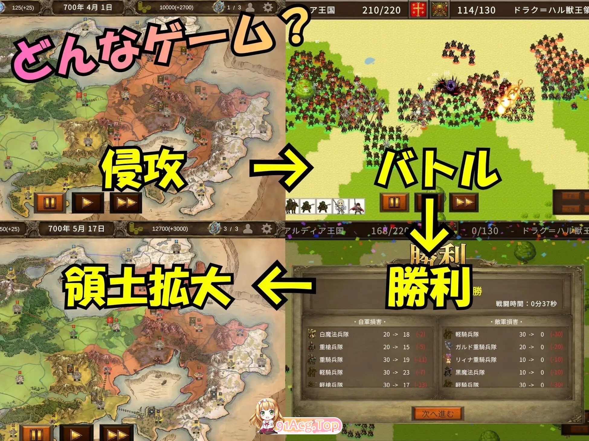 アレグリア戦記 成长线×国盗りSLG 生肉版 PC端 日文原更新版 预览图