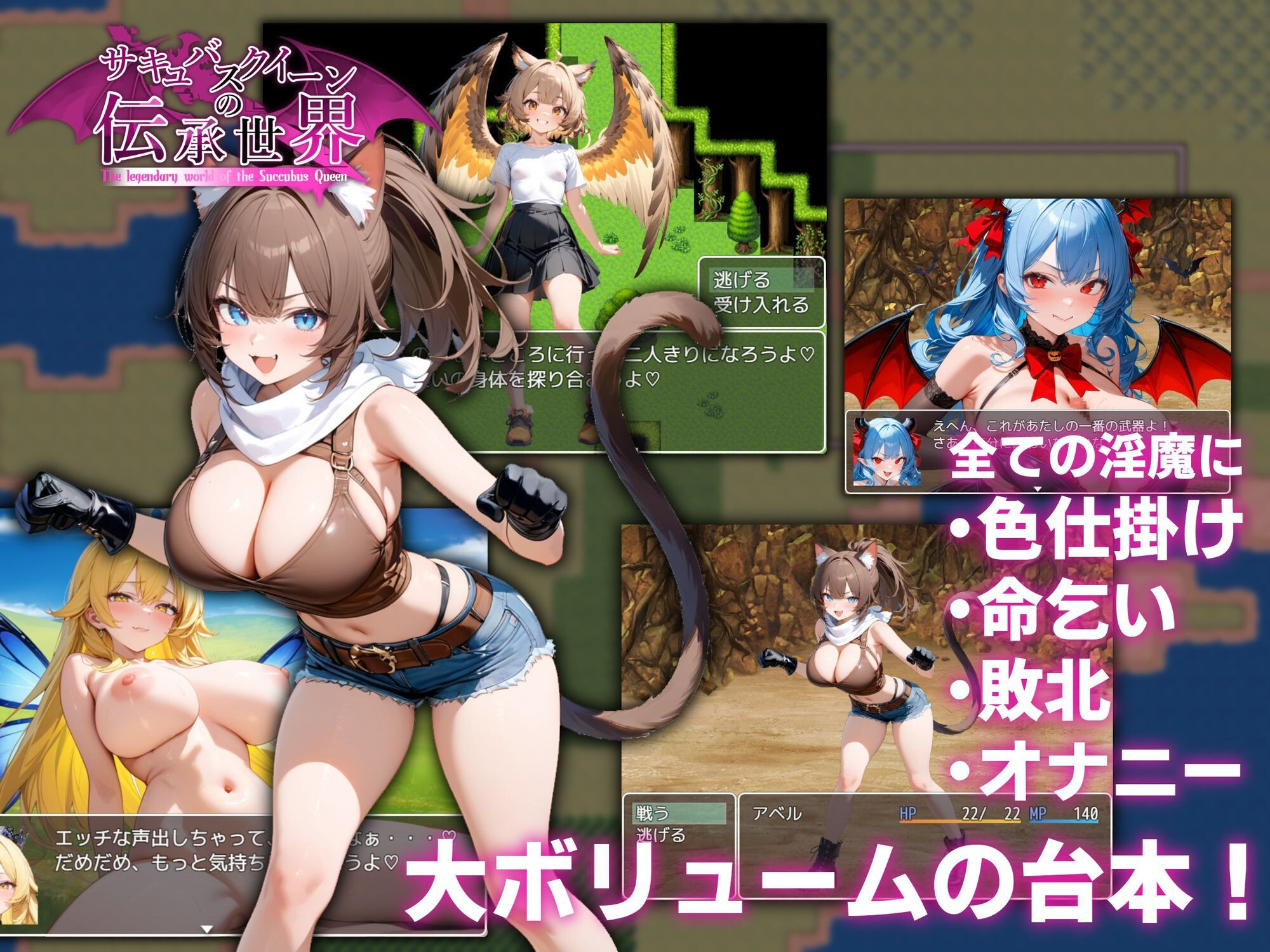 サキュバスクイーンの伝承世界〜マゾと魅魔と誘惑レベルドレイン色仕掛け〜 PC端 AI汉化版 预览图