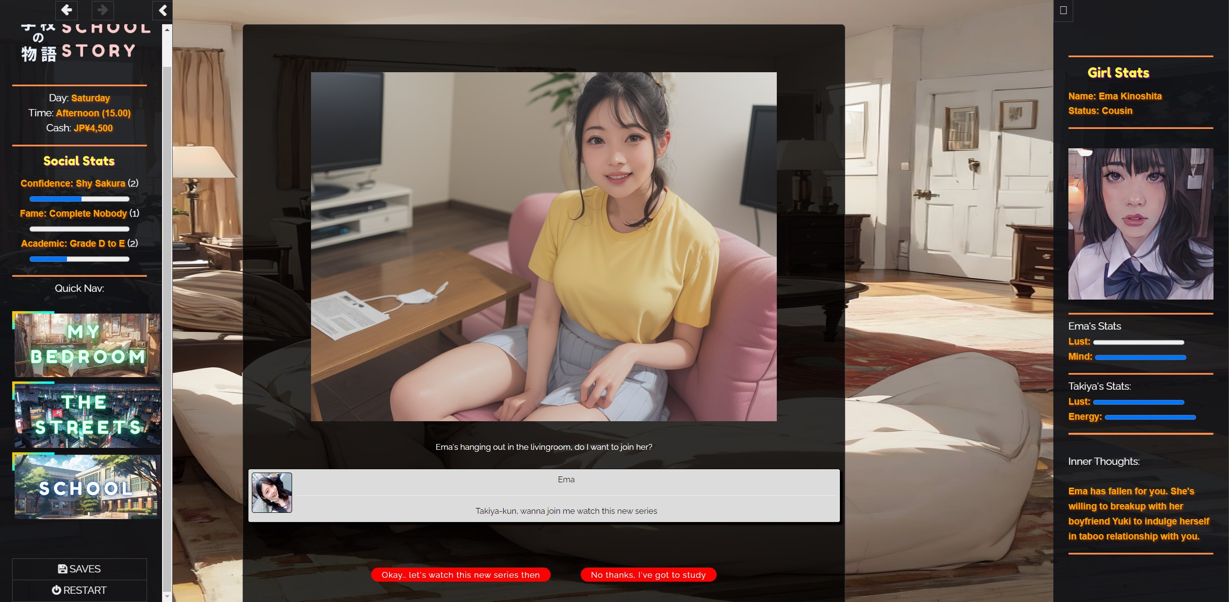 学校の物语 Gakko No Monogatari V0.30 浏览器汉化 PC端 汉化版 预览图