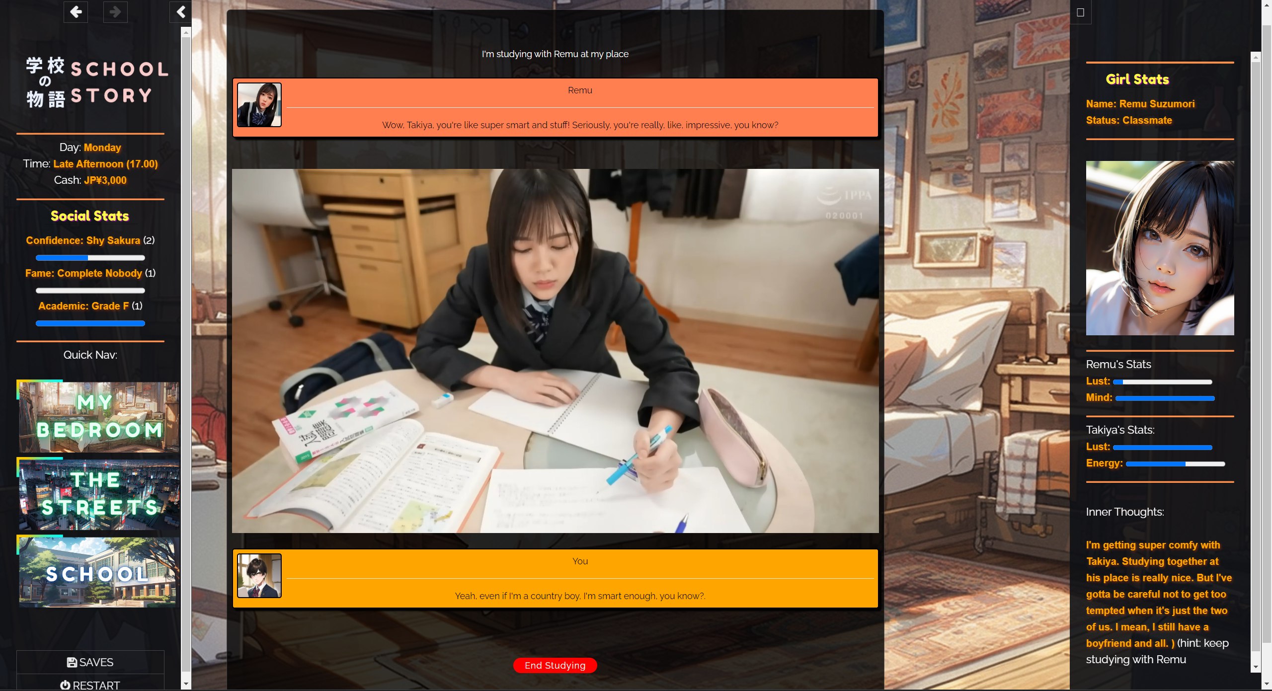 学校の物语 Gakko No Monogatari V0.30 浏览器汉化 PC端 汉化版 预览图