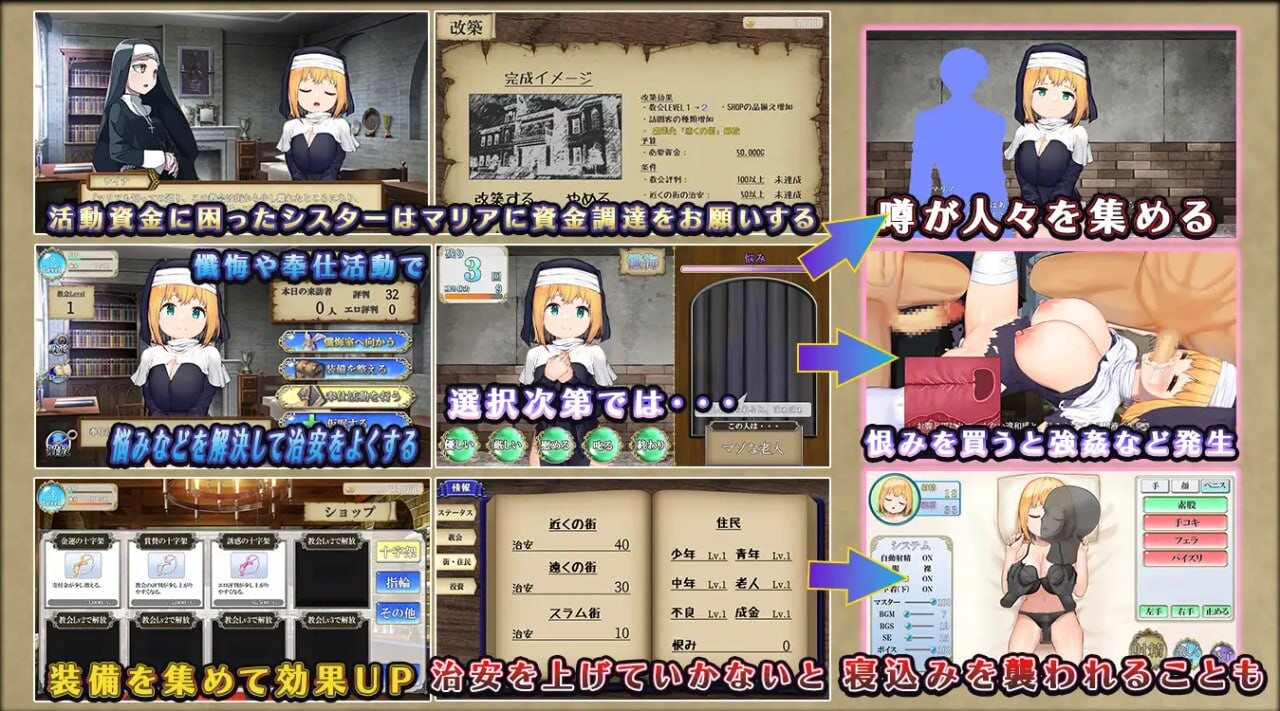 萝莉丰满身形修女为你的城市服务 あなたの街のご奉仕ロリ丰满身形シスター v1.14 PC端 汉化版 预览图