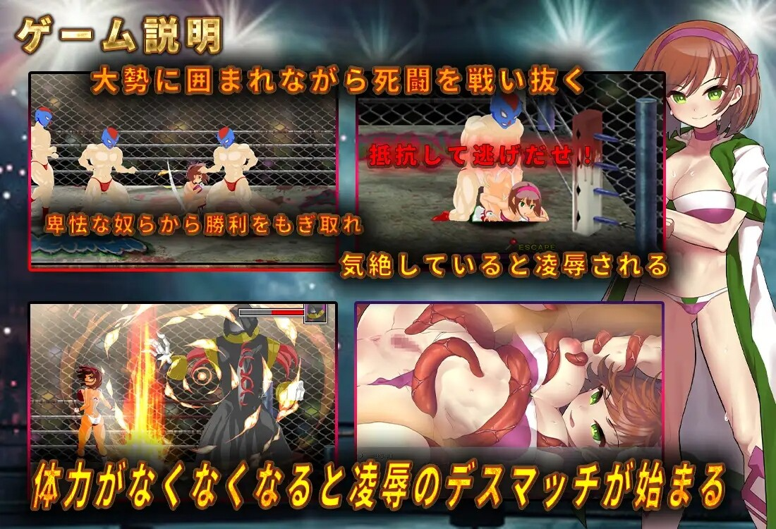 女摔角手米娜·如月～摧毁地下摔角 女子プロレスラー ミナ・キサラギ ～闇プロレスを破壊せよ～ PC端 日文原版 预览图