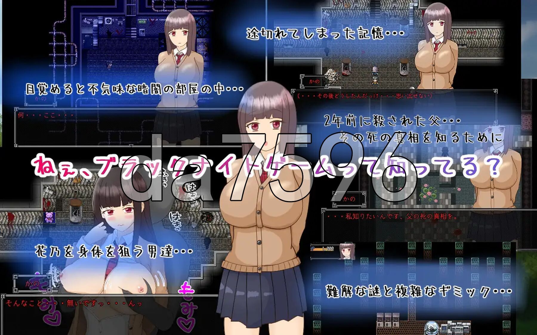 黑发丰满身形美少女花乃 ～从黑骑士游戏中脱出～ 黒髪丰满身形美少女かの～ブラックナイトゲームからの脱出～ v1.01 双端 AI汉化版 预览图
