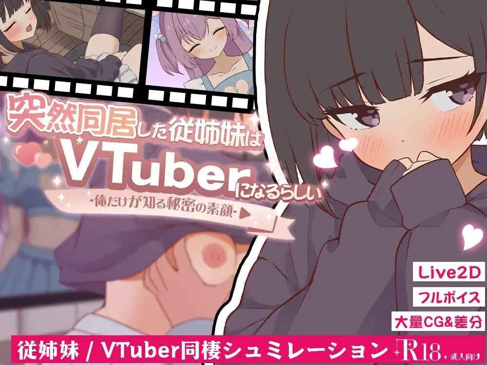 突然同居的表妹似乎要当VTuber—只有我知道的秘密素颜 突然同居した従姉妹はVTuberになるらしい-俺だけが知る秘密の素顔 v1.0.6 PC端 汉化版 预览图
