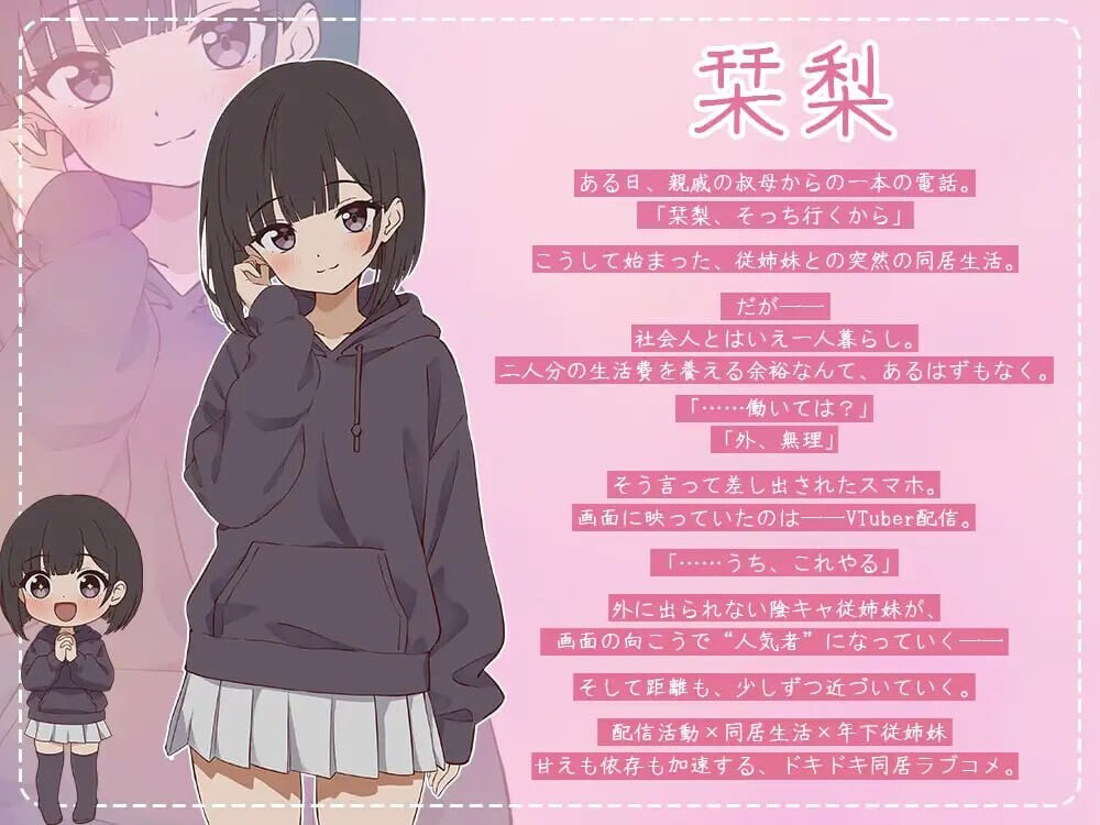 突然同居的表妹似乎要当VTuber—只有我知道的秘密素颜 突然同居した従姉妹はVTuberになるらしい-俺だけが知る秘密の素顔 v1.0.6 PC端 汉化版 预览图