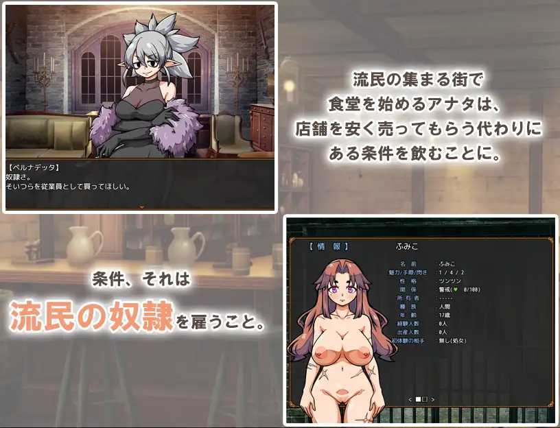 与流民少女共谱的食堂繁荣记 流民娘と始める食堂繁盛記 Ver1.02 PC端 AI汉化版 预览图