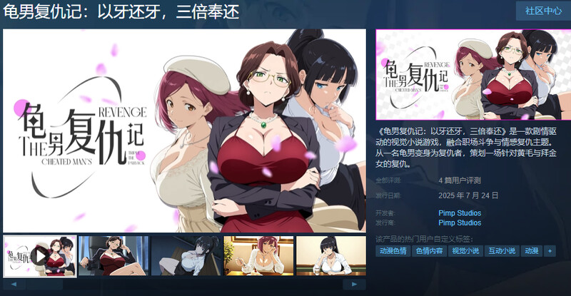 龟男复仇记：以牙还牙，三倍奉还（The Cheated Man's Revenge: Triple the Payb PC端 官中更新版 预览图