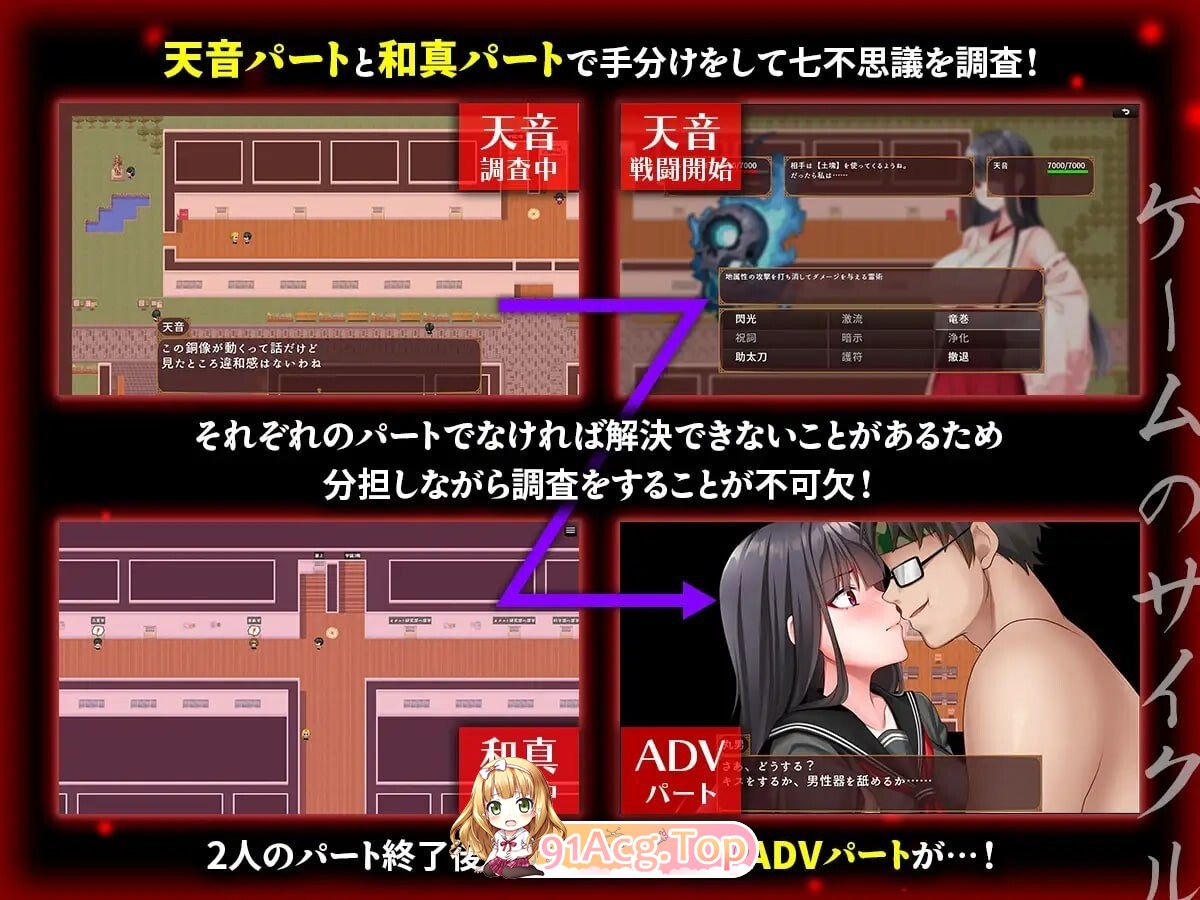 被寝取的灵感少女：学园七大不可思议之咒 内嵌AI汉化版 双端 预览图