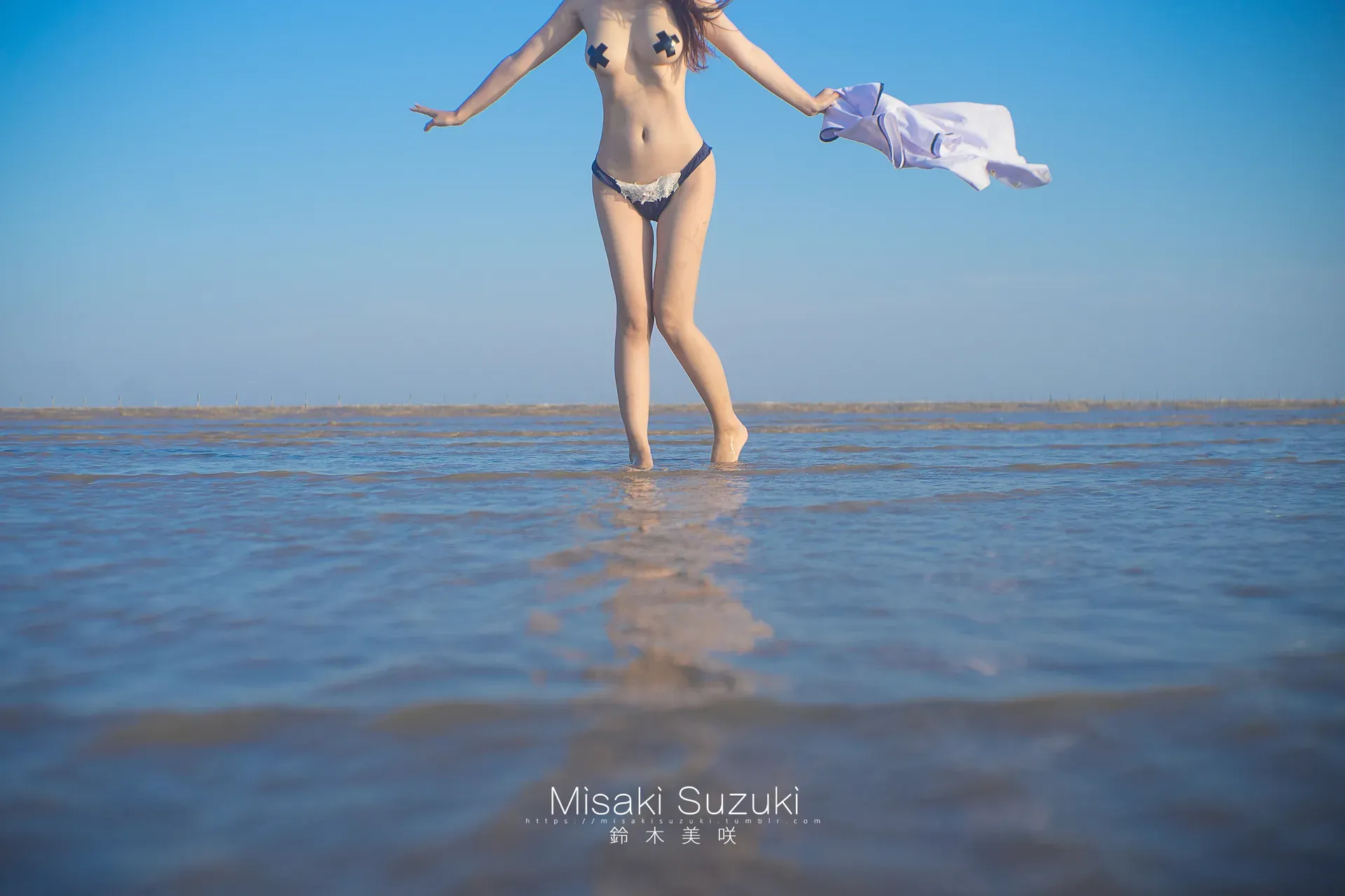 『套图』铃木美咲(Misaki Suzuki) 少女的界限-户外剧情！绝对不能被发现 海滩 套图 预览图