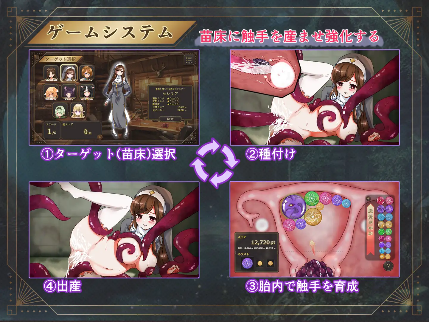 魔胚受胎 ～古代奇幻互动与异种交配的实验记录～ PC端 日文原版 预览图
