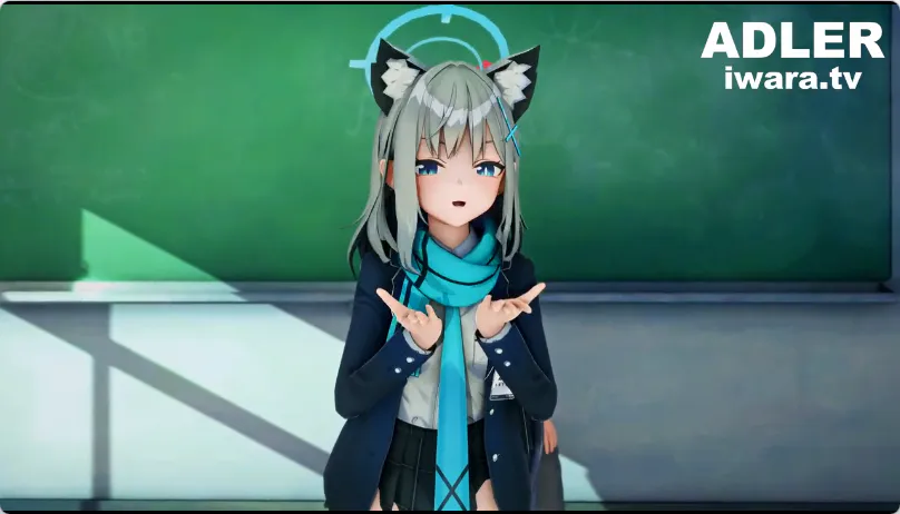 碧蓝档案同人/3D/精致建模/神作/MMD ADLER白子&芹香 动漫视频 预览图