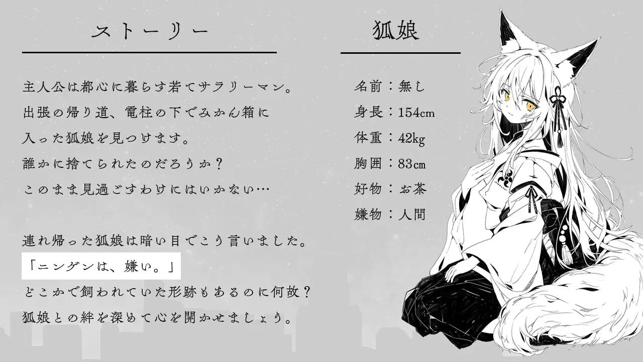 捡到的狐娘逐渐亲近的夜晚 拾った狐娘が少しずつ懐いてくる夜 PC端 汉化版 预览图