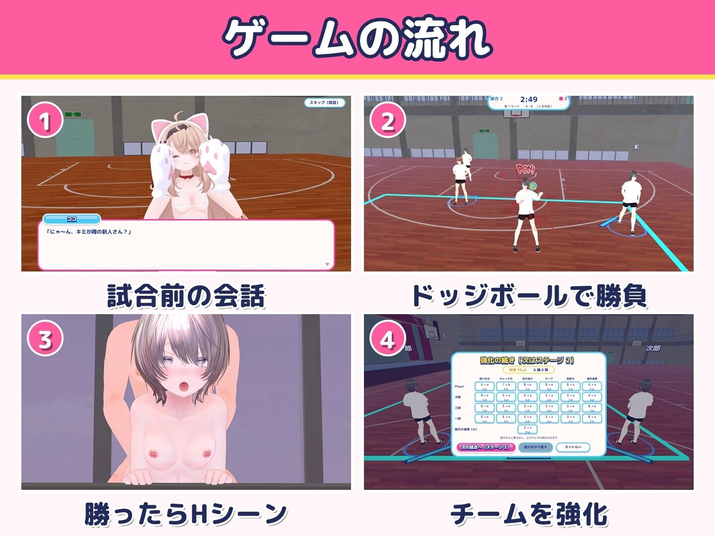 心跳女生闪避球 ドキドキガールズドッジ 去码版+自带全回想 PC端 汉化完整版 预览图